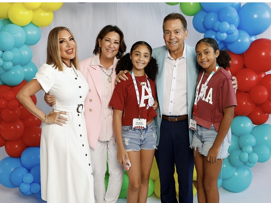Barbie Perry with Terry and Nick Saban at the Nick's Kids Foundation Luncheon Giveaway